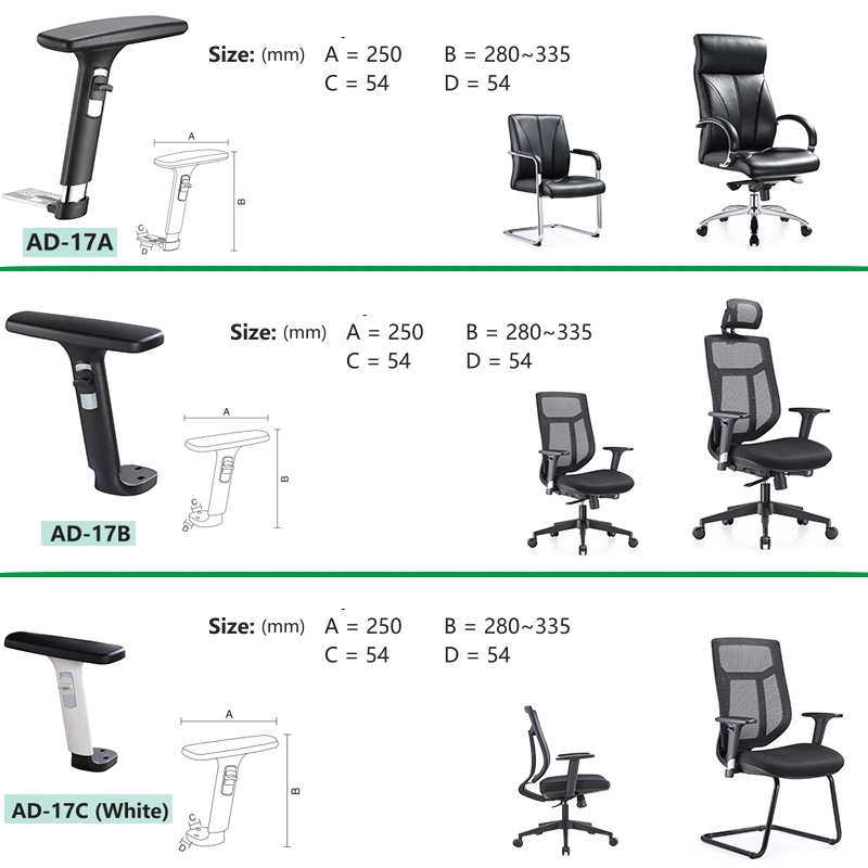 4D Office Chair Adjustable PU Armrest for Computer Gaming Chairs