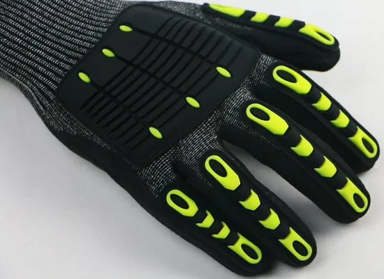 Guantes resistentes a impactos resistentes a cortes mecánicos TPR