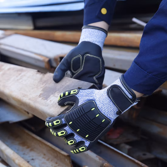 Guante de mano de nitrilo de látex protector resistente a cortes de trabajo de seguridad laboral mecánico sin costuras industriales