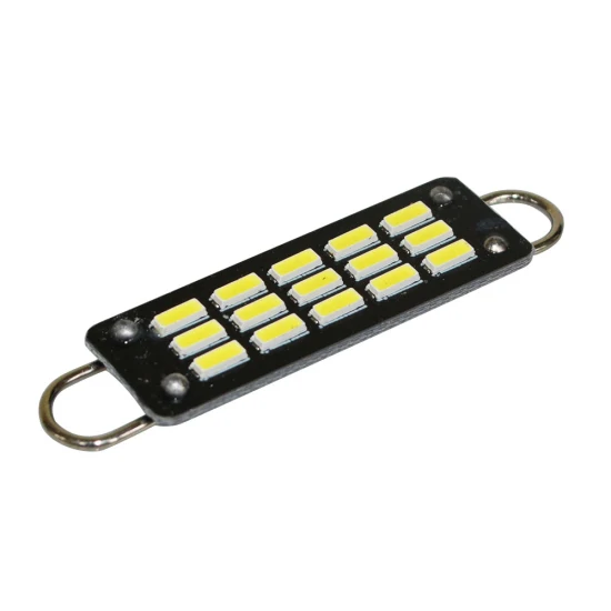 Festón LED tipo T de 12 V y 44 mm con bucle para el interior del automóvil